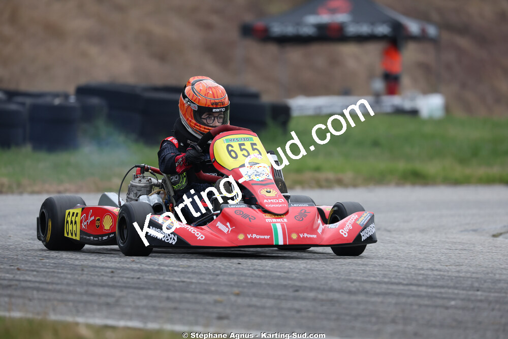 Matheo COURBIERES — 28/02 & 01/03/2026 : 1ère manche du Championnat du Sud 2026 à Aigues-Vives (photos Stéphane Agnus) 2026 — karting