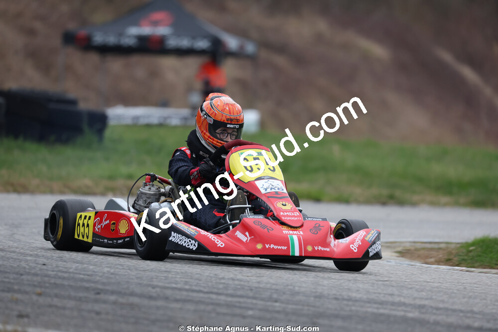 Matheo COURBIERES — 28/02 & 01/03/2026 : 1ère manche du Championnat du Sud 2026 à Aigues-Vives (photos Stéphane Agnus) 2026 — karting