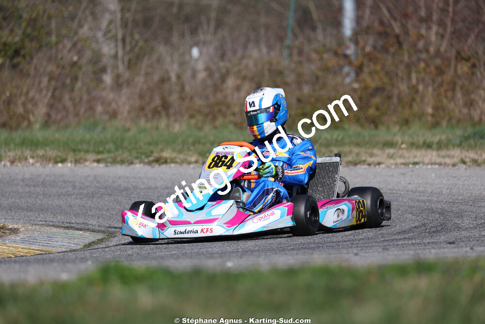 Valentin AGUILLON — 28/02 & 01/03/2026 : 1ère manche du Championnat du Sud 2026 à Aigues-Vives (photos Stéphane Agnus) 2026 — karting
