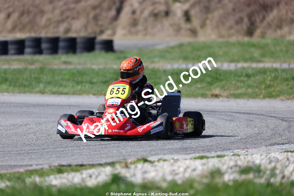 Matheo COURBIERES — 28/02 & 01/03/2026 : 1ère manche du Championnat du Sud 2026 à Aigues-Vives (photos Stéphane Agnus) 2026 — karting