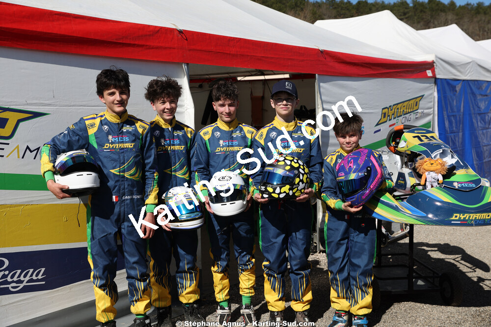 Dayan SERANO, Gabin BONAFOS, Marin LECLERC et 1 autre — 28/02 & 01/03/2026 : 1ère manche du Championnat du Sud 2026 à Aigues-Vives (photos Stéphane Agnus) 2026 — karting