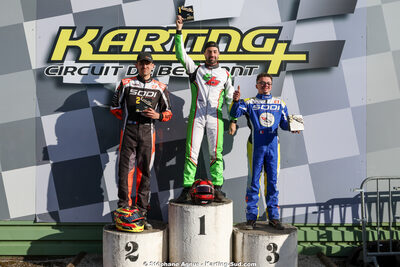 Arthur EHRET, Bastien VEZINET, Tanguy MUNOZ — 28 & 29/03/2026 : 2ème manche Championnat du Sud 2026 à Belmont sur Rance (photos Stéphane Agnus) 2026 — karting