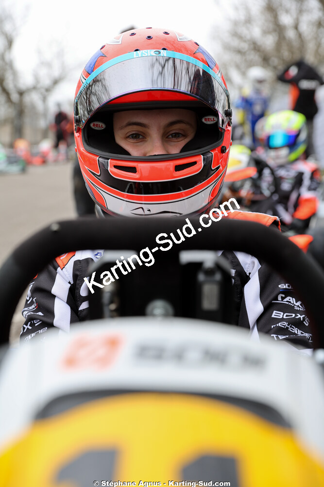 Laura BOURGUET — 28 & 29/03/2026 : 2ème manche Championnat du Sud 2026 à Belmont sur Rance (photos Stéphane Agnus) 2026 — karting