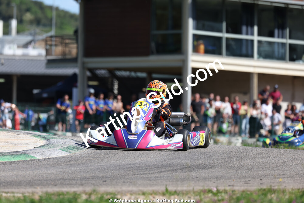 Raphaël TEISSIER — 25 & 26/04/2026 : 3ème manche du Championnat du Sud à Alès (photos Stéphane Agnus) 2026 — karting