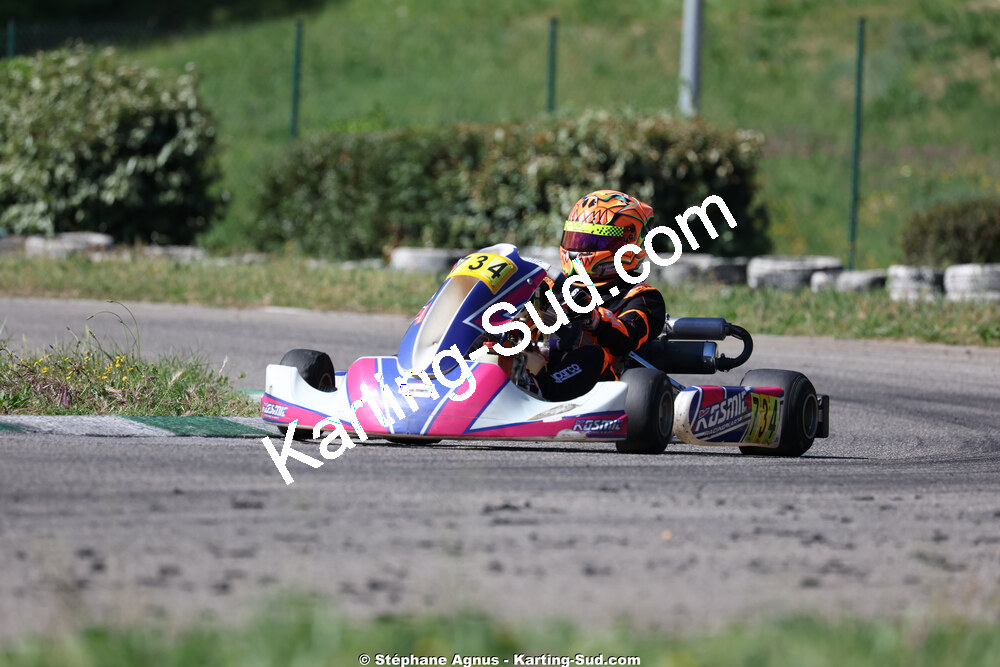 Raphaël TEISSIER — 25 & 26/04/2026 : 3ème manche du Championnat du Sud à Alès (photos Stéphane Agnus) 2026 — karting