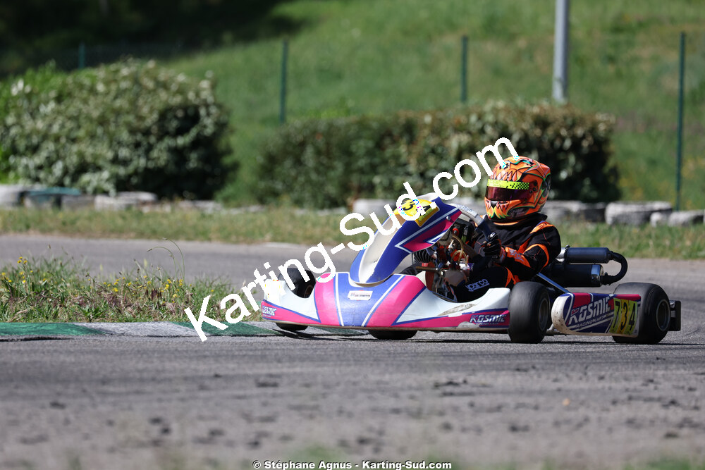 Raphaël TEISSIER — 25 & 26/04/2026 : 3ème manche du Championnat du Sud à Alès (photos Stéphane Agnus) 2026 — karting
