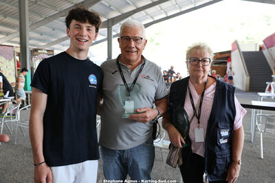 Alexandre MUNOZ, Bernard NAVARRO, Christiane TERRASSE — 11 & 12/07/2026 : Championnat de France Mini 60 / Sénior, Master & Gentleman IAME à Aigues-Vives(Photos Stéphane Agnus) 2026 — karting