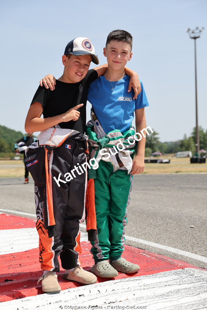 Nathan TAPIA, Owen FRONTIER — 11 & 12/07/2026 : Championnat de France Mini 60 / Sénior, Master & Gentleman IAME à Aigues-Vives(Photos Stéphane Agnus) 2026 — karting