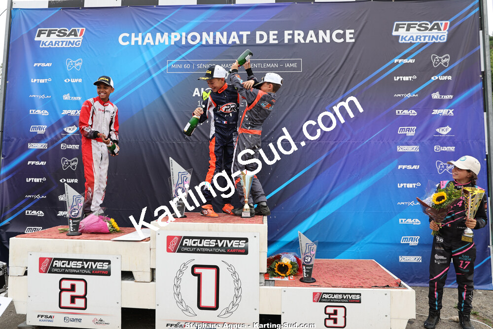 Jules CHECH, Lina SALAMANCA — 11 & 12/07/2026 : Championnat de France Mini 60 / Sénior, Master & Gentleman IAME à Aigues-Vives(Photos Stéphane Agnus) 2026 — karting