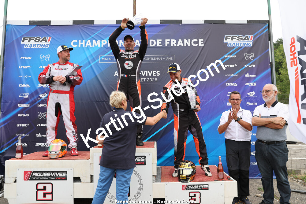 Jean VEYRIES, Marc SANCHEZ — 11 & 12/07/2026 : Championnat de France Mini 60 / Sénior, Master & Gentleman IAME à Aigues-Vives(Photos Stéphane Agnus) 2026 — karting