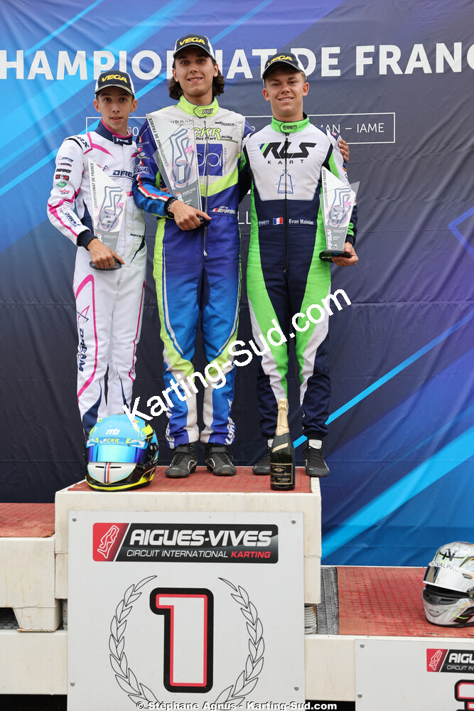 Evan MAINIER, Matéo RIVALS — 11 & 12/07/2026 : Championnat de France Mini 60 / Sénior, Master & Gentleman IAME à Aigues-Vives(Photos Stéphane Agnus) 2026 — karting