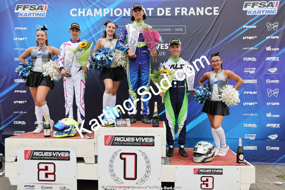 Evan MAINIER, Matéo RIVALS — 11 & 12/07/2026 : Championnat de France Mini 60 / Sénior, Master & Gentleman IAME à Aigues-Vives(Photos Stéphane Agnus) 2026 — karting