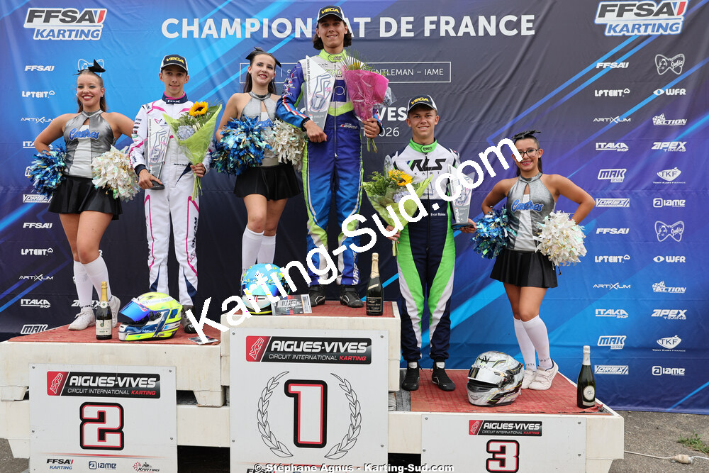 Evan MAINIER, Matéo RIVALS — 11 & 12/07/2026 : Championnat de France Mini 60 / Sénior, Master & Gentleman IAME à Aigues-Vives(Photos Stéphane Agnus) 2026 — karting