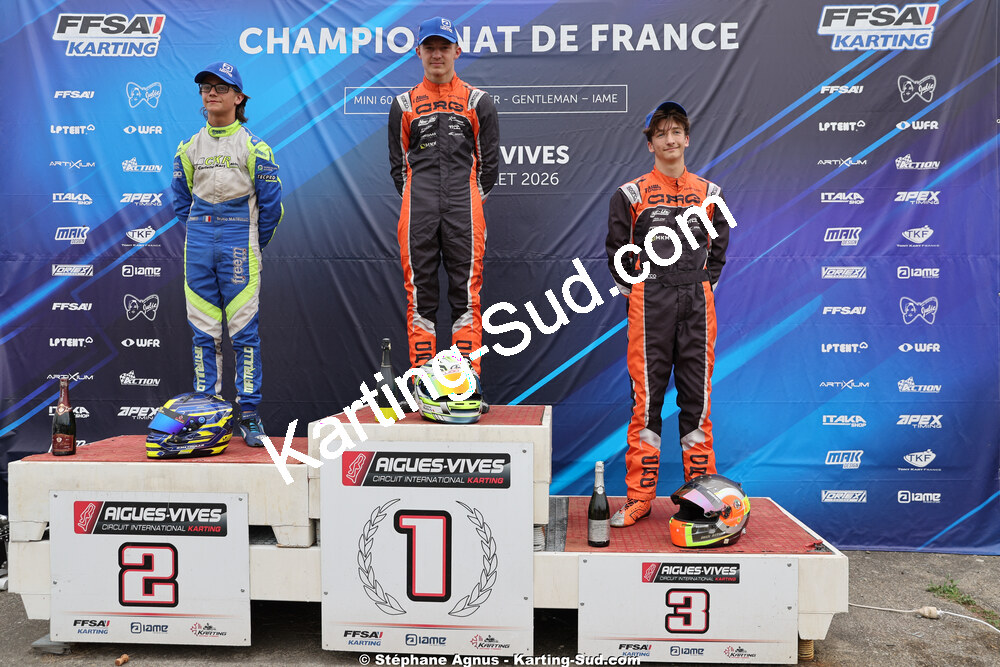 Alois GIRARDET, Jean-Rémy DUPUY — 11 & 12/07/2026 : Championnat de France Mini 60 / Sénior, Master & Gentleman IAME à Aigues-Vives(Photos Stéphane Agnus) 2026 — karting