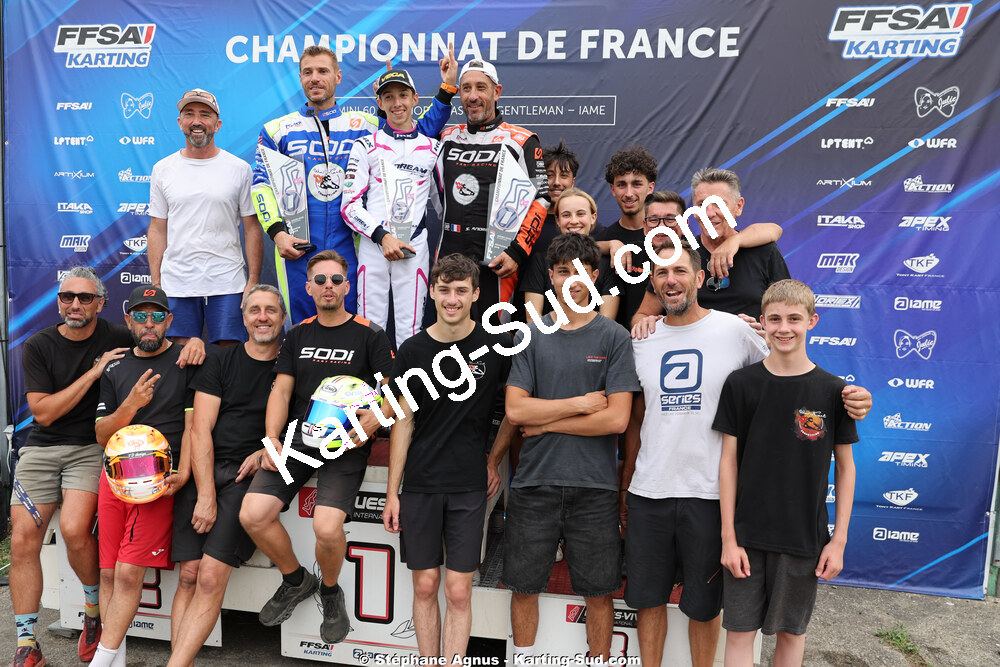 Adrian LAFILLE, Anthony DELCUROU, Axel BOYER et 6 autres — 11 & 12/07/2026 : Championnat de France Mini 60 / Sénior, Master & Gentleman IAME à Aigues-Vives(Photos Stéphane Agnus) 2026 — karting
