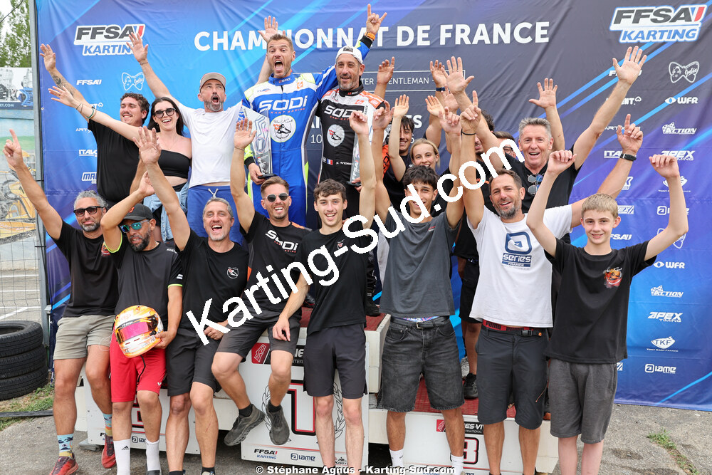 Adrian LAFILLE, Anthony DELCUROU, Laura BOURGUET et 3 autres — 11 & 12/07/2026 : Championnat de France Mini 60 / Sénior, Master & Gentleman IAME à Aigues-Vives(Photos Stéphane Agnus) 2026 — karting
