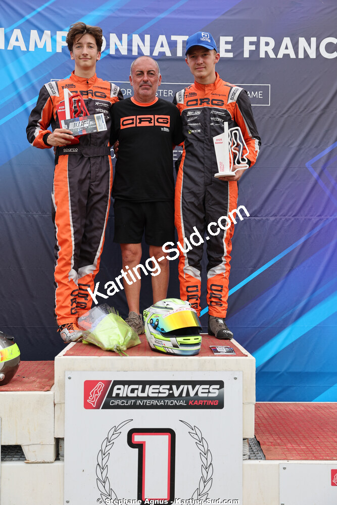 Alois GIRARDET, Jean-Rémy DUPUY, Ludovic VEVE — 11 & 12/07/2026 : Championnat de France Mini 60 / Sénior, Master & Gentleman IAME à Aigues-Vives(Photos Stéphane Agnus) 2026 — karting