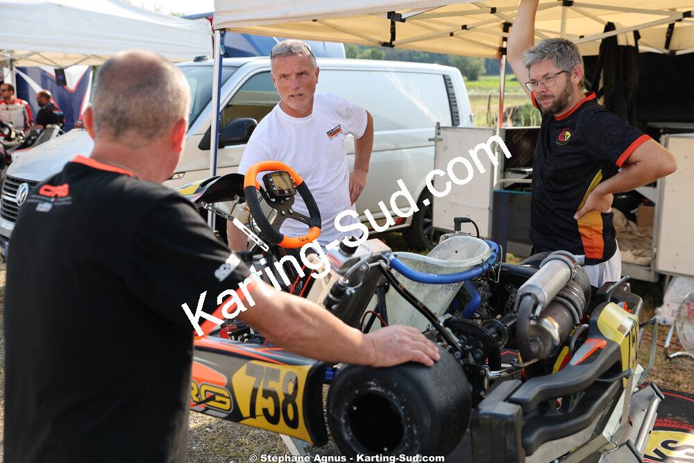 John HUGUET, Marc LARIVE — 11 & 12/07/2026 : Championnat de France Mini 60 / Sénior, Master & Gentleman IAME à Aigues-Vives(Photos Stéphane Agnus) 2026 — karting