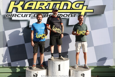 Benjamin DIAZ, Renaud LOUP, Yannick LE MOING — 06/09/2026 : 2ème manche du Challenge Jean-Claude Sanchez à Belmont sur Rance (Photos Stéphane Agnus) 2026 — karting