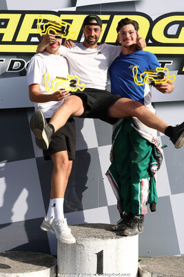 Dorian POLI, Sacha CATALA, Tanguy MUNOZ — 06/09/2026 : 2ème manche du Challenge Jean-Claude Sanchez à Belmont sur Rance (Photos Stéphane Agnus) 2026 — karting