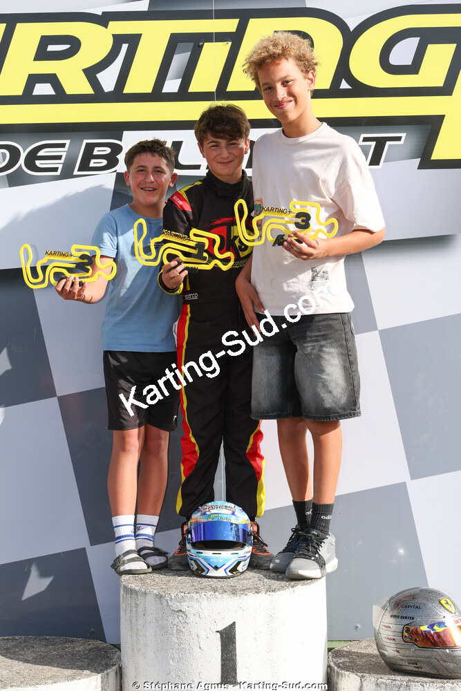 Johan VESQUE MONTAGNAN, Lewis NATU, Raphaël TEISSIER — 06/09/2026 : 2ème manche du Challenge Jean-Claude Sanchez à Belmont sur Rance (Photos Stéphane Agnus) 2026 — karting