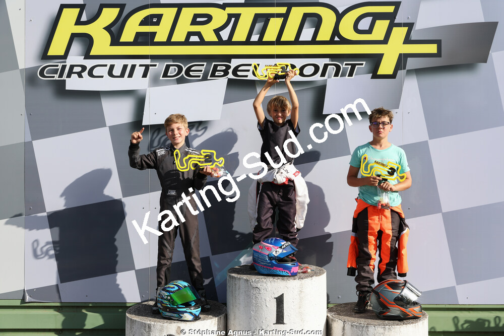 Alessandro PUPPO, Gaëtan BOUSQUET, Sevan MKHITARIAN — 06/09/2026 : 2ème manche du Challenge Jean-Claude Sanchez à Belmont sur Rance (Photos Stéphane Agnus) 2026 — karting