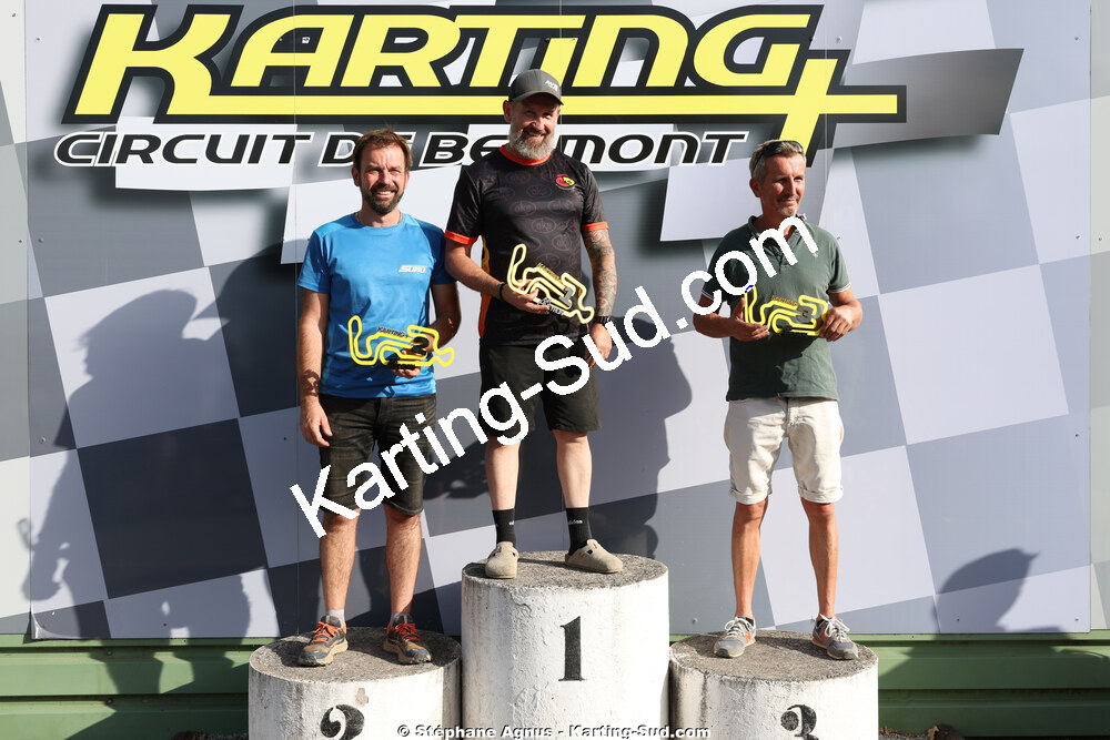 Benjamin DIAZ, Renaud LOUP, Yannick LE MOING — 06/09/2026 : 2ème manche du Challenge Jean-Claude Sanchez à Belmont sur Rance (Photos Stéphane Agnus) 2026 — karting