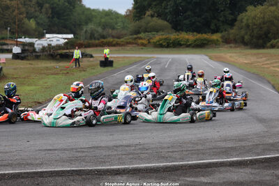 Hugo BEYAERT, Louis LASCURETTES, Mailo FAUCOUNEAU et 2 autres — 04/10/2026 : 5ème manche du Trophée Ufolep Karting Nouvelle Aquitaine à Lescar (Photos Stéphane Agnus) 2026 — karting