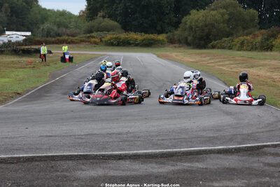 Antoine KUENTZ CONDE, Axel LAFONT, Baptiste STEFANAZZI — 04/10/2026 : 5ème manche du Trophée Ufolep Karting Nouvelle Aquitaine à Lescar (Photos Stéphane Agnus) 2026 — karting