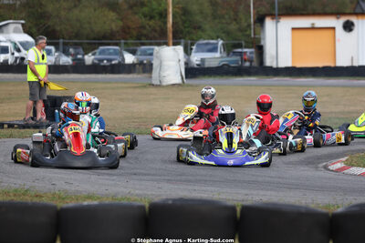 German KOZUSEV, Lola CHABOCHE, Mathéo ROUX — 04/10/2026 : 5ème manche du Trophée Ufolep Karting Nouvelle Aquitaine à Lescar (Photos Stéphane Agnus) 2026 — karting
